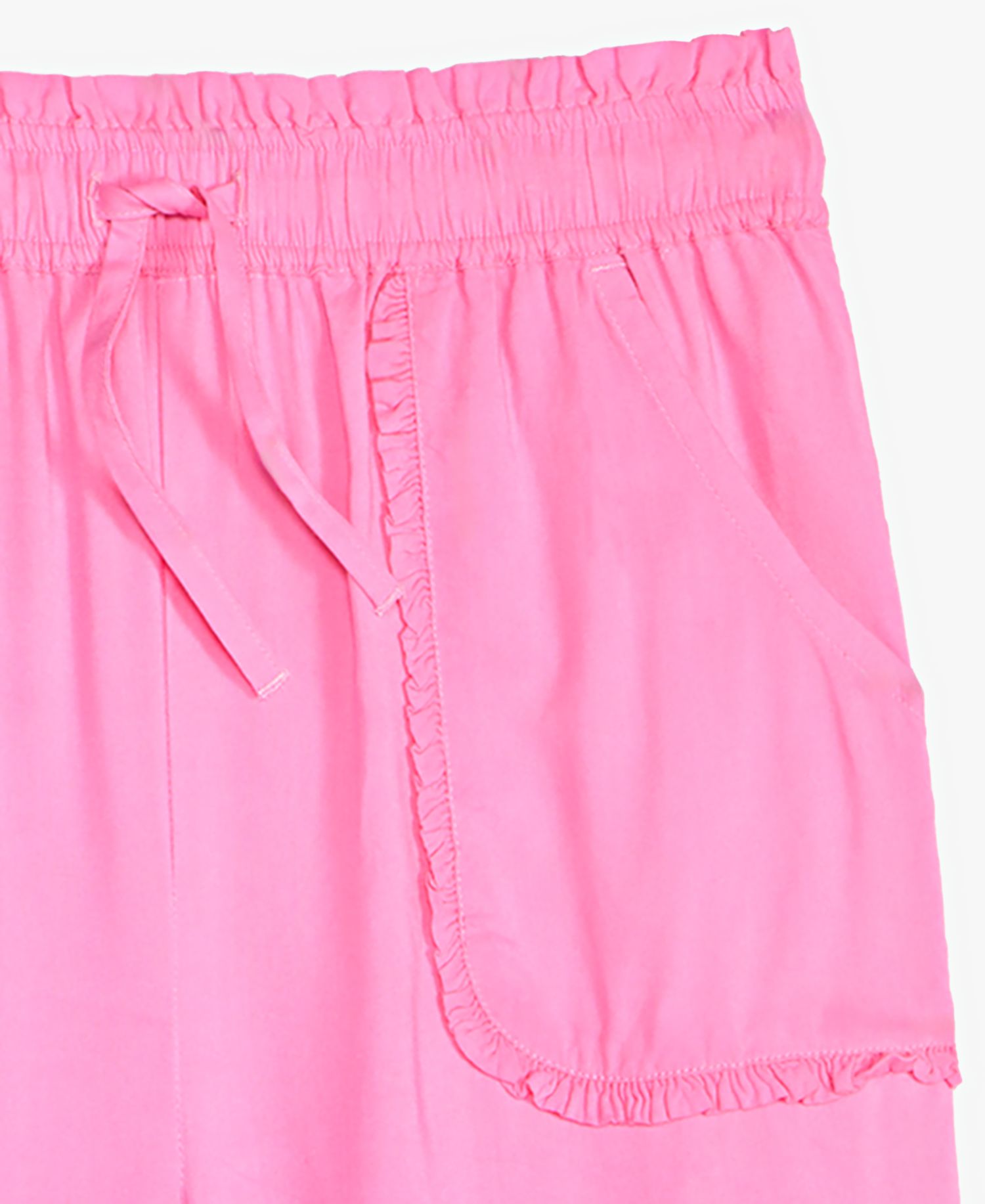 Girls' XS-XL Ruffled Wide-Leg Pants
