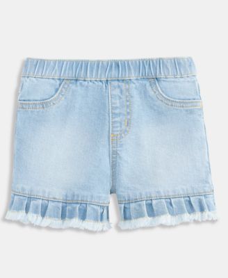 Girls' 12M-5T Denim Ruffled Shorts