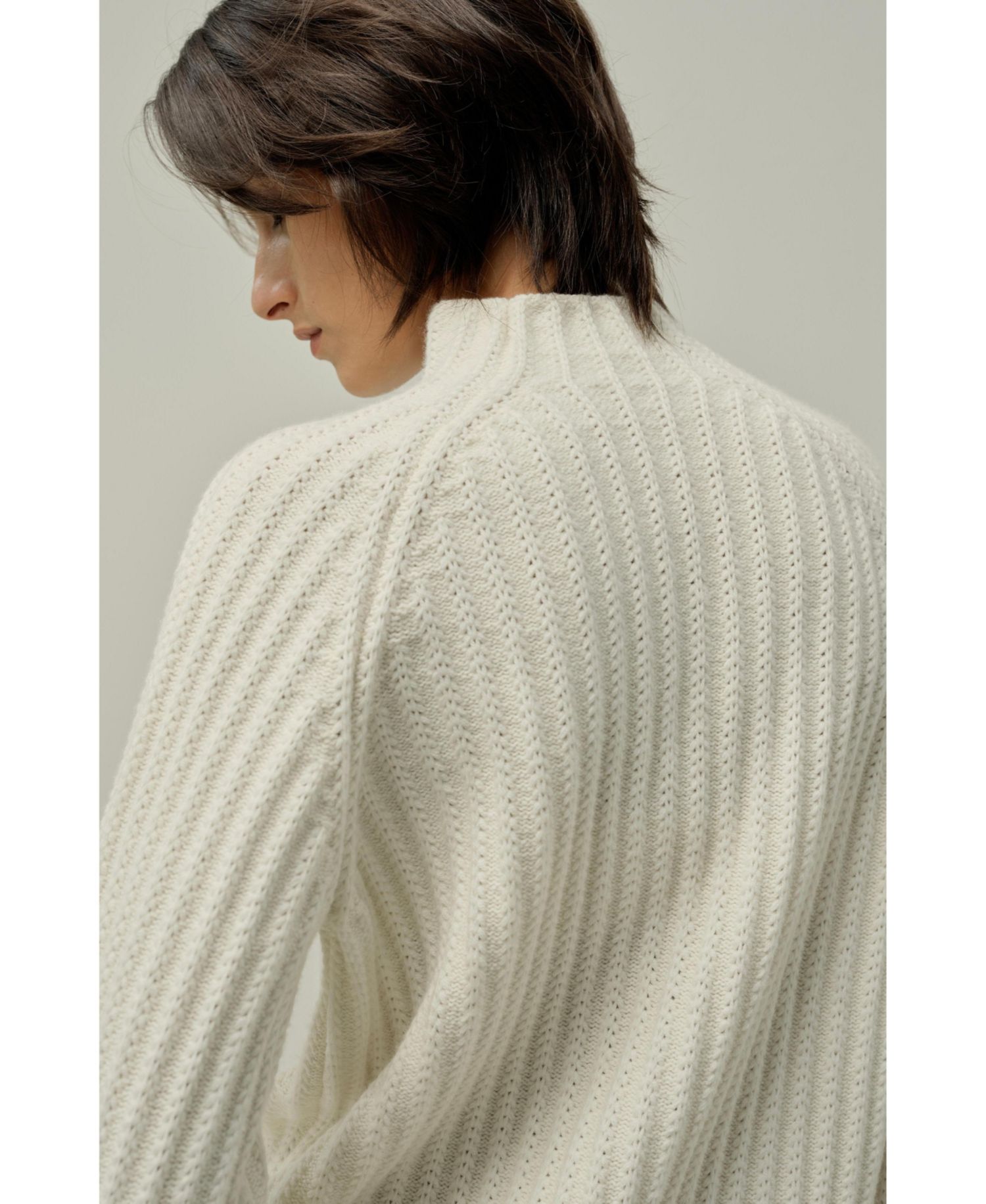 Women's Pointelle Mock Neck Sweater