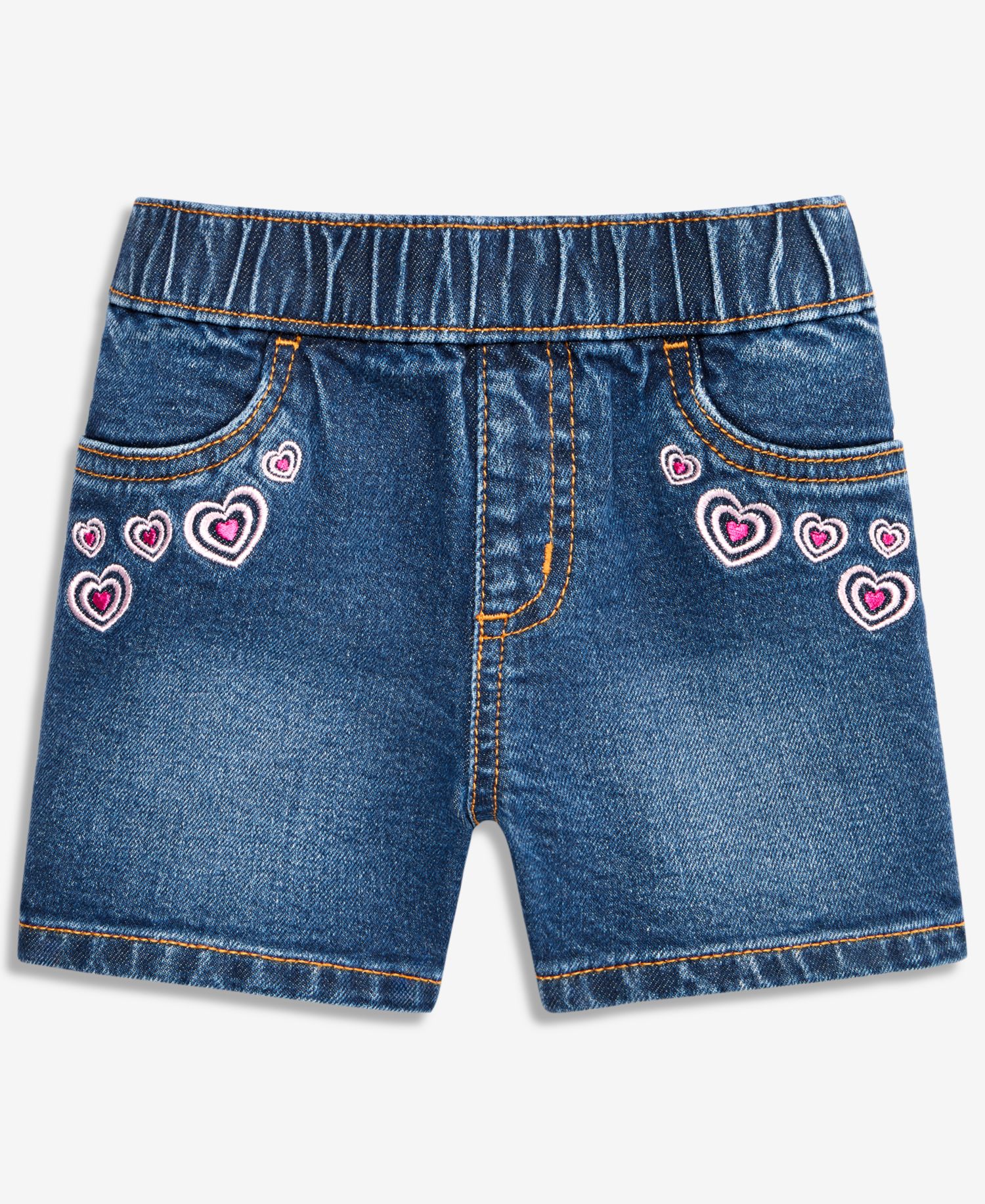 Girls' 12M-5T Hearts Pull-On Shorts