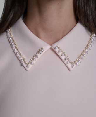 Women's Embellished-Collar Mini Dress