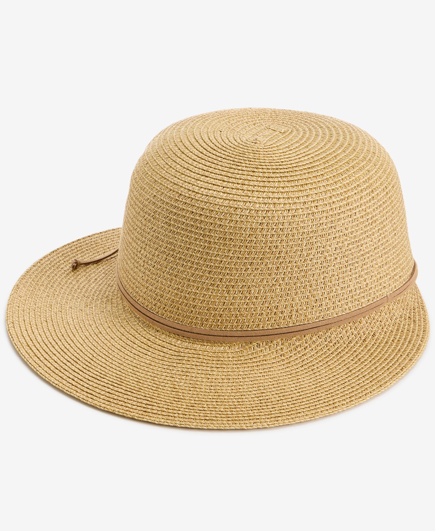 Женский головной убор Style & Co Packable Paper Braid Framer Hat, цвет: Рыжевато-коричневый разноцветный — фото 1
