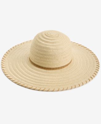 Textured Stripe Floppy Hat
