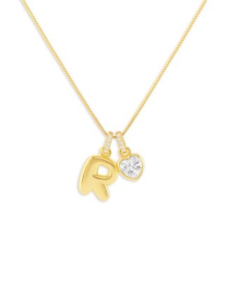Sterling Silver Initial Charm Necklace in Holiday Ornament, Macy's Exclusive