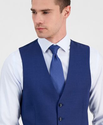 Men's Slim-Fit Wool Suit Separates Vest 