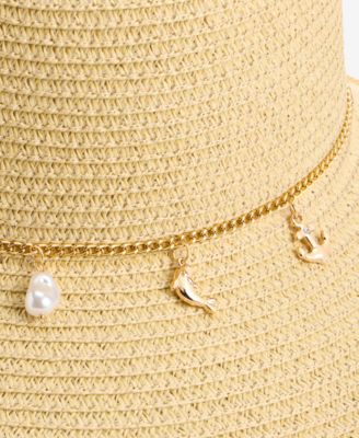 Charm Trim Straw Down Brim Hat