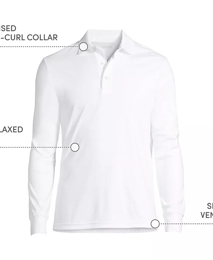 Men's Big and Tall Long Sleeve Super Soft Supima Polo Shirt - thumbnail 9