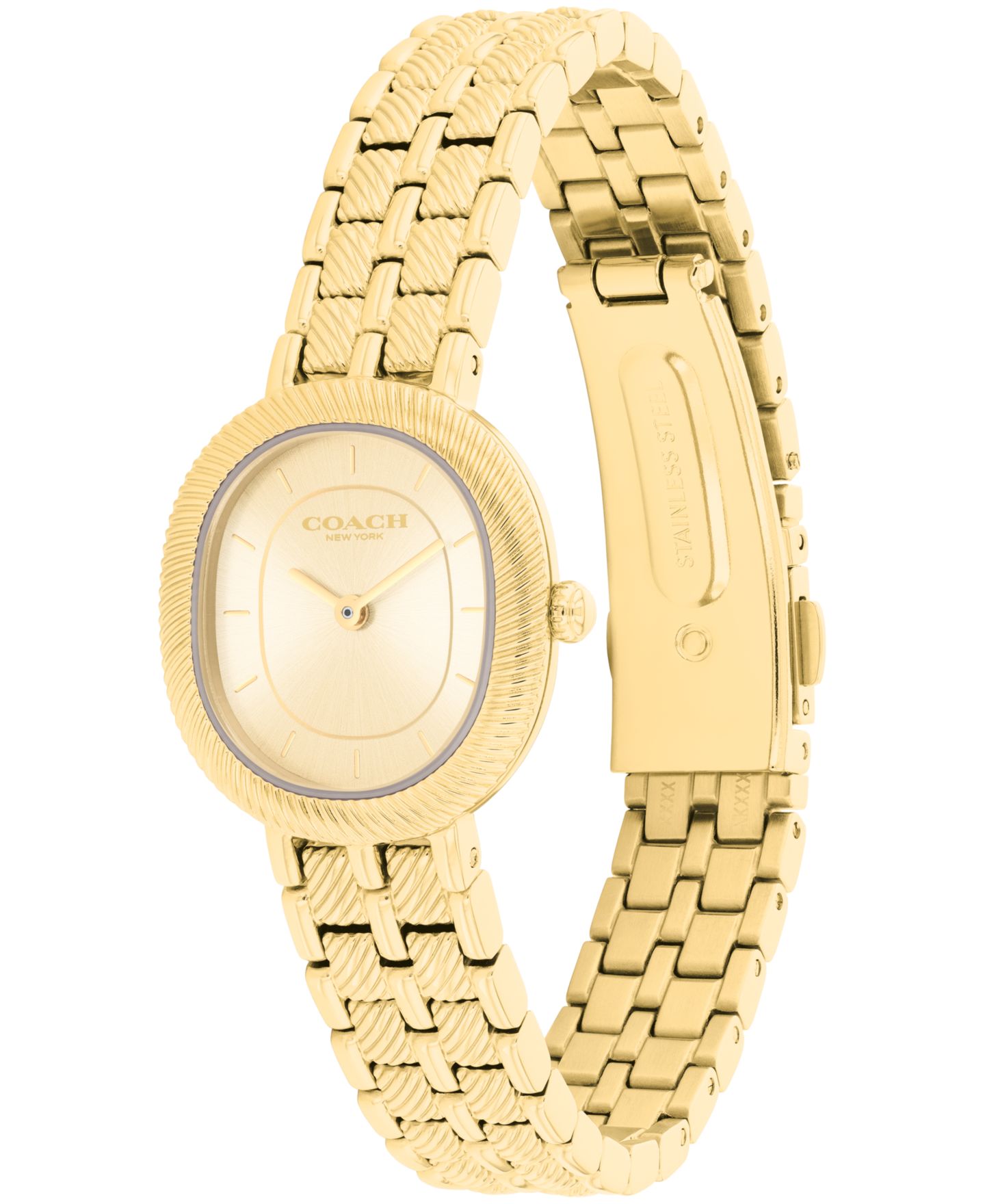 Женские часы COACH Harlow Gold Tone Stainless Steel Bracelet Watch, 23.8mm — фото 4