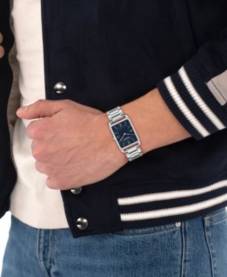 Unisex Elliot Silver Tone Stainless Steel Bracelet Watch, 32x26mm