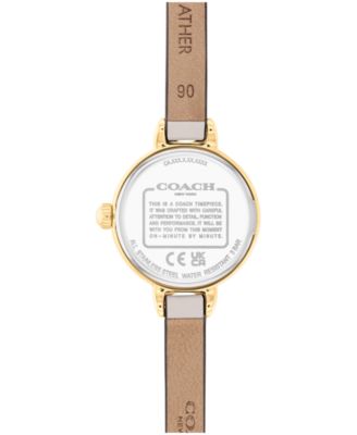 Women's Iris Chalk Leather Strap Watch, 22.5mm