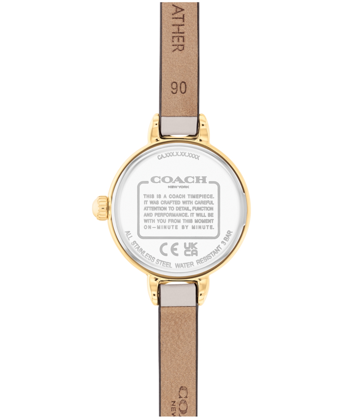 Coach Women's Iris Chalk Leather Strap Watch, 22.5mm