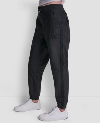 Women's High Rise Bungee Waist Seamed Joggers