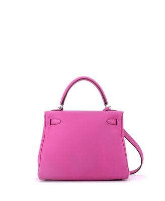 Kelly 25 Handbag Pink Togo with Palladium Hardware