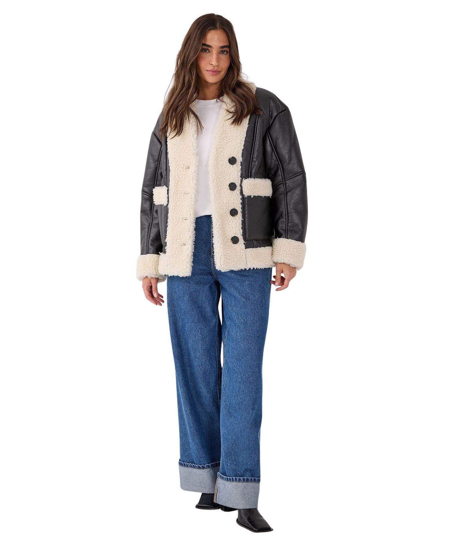 Women's Borg Bonded 80s Aviator Jacket