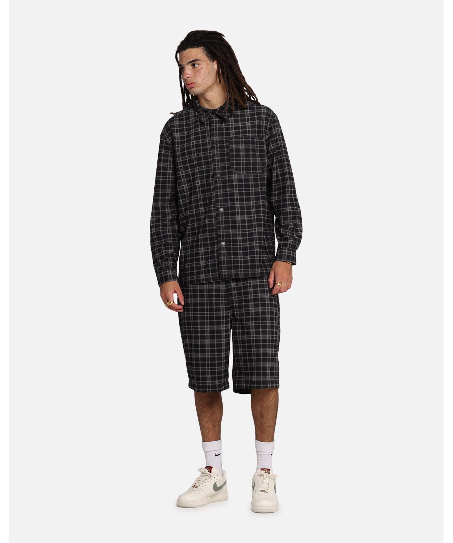 Men's Plaid Corduroy Shirt Jacket