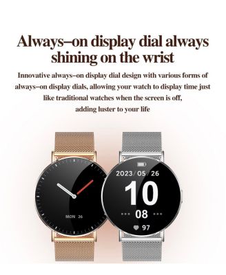 H06 Women s AMOLED Smartwatch Stylish round dial, aluminum frame, fitness tracker for daily wear & sports.