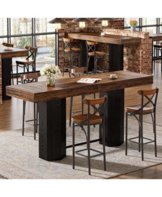 70.9" Extra Long Bar Table, Industrial Counter Height Table