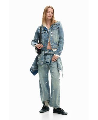 Women's Trucker jacket with embroidery