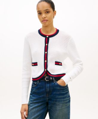 Women's Crew Neck Cardigan Sweater