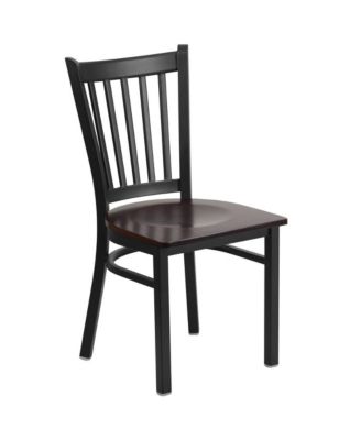 Vertical Back Metal Restaurant Dining Chair