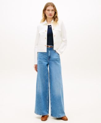 Women's Ponte Novelty Band Collar Jacket