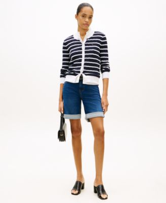 Women's Dark Blue Denim Shorts