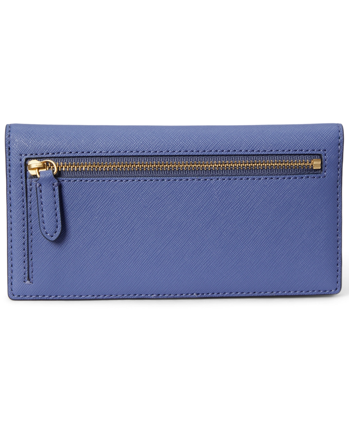 Lauren Ralph Lauren Crosshatch Leather Slim Snapped-Closure Wallet