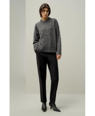 Women's Oversized Crewneck Wool-Cashmere Sweater