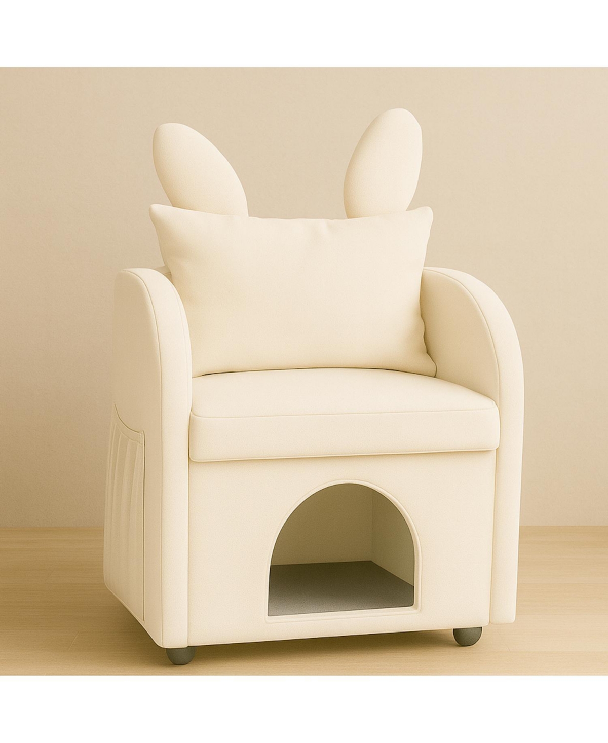 Aostirmotor Cat & Dog Hideaway with Scratch-Resistant Fabric,Side Pocket