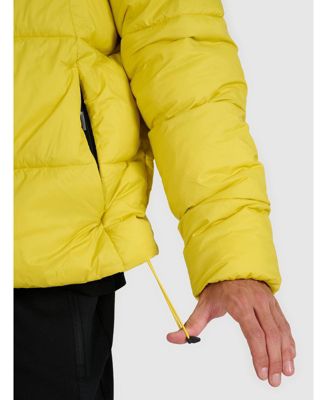 Men's jacket with synthetic filling - yellow