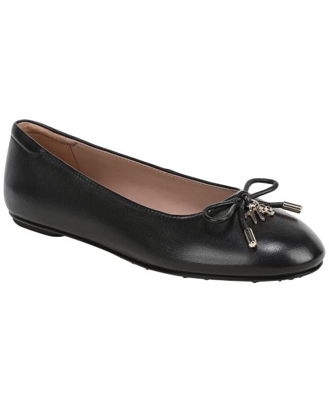 Женские балетки Naturalizer Ashlyn Ballerina Slip-On Flats, цвет: Чёрный кожаный