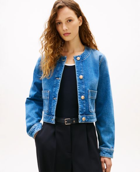 Женские куртки Tommy Hilfiger Denim Mid Blue Pocket Lady Jacket