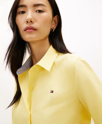 Women's Classic Poplin Roll-Tab Long-Sleeve Shirt