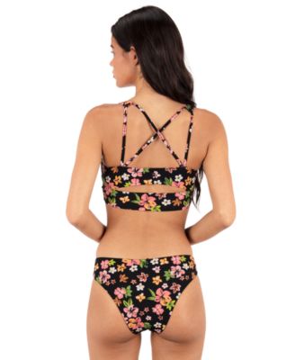 Women's Max Hibiscus Dream Longline Swim Bralette Top
