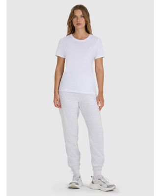 Women's regular plain T-shirt - white