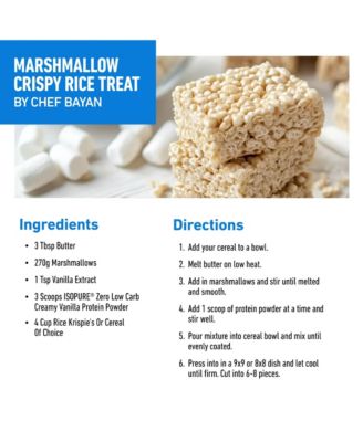 Zero Carb 100% Pure Whey Isolate Protein Powder, Creamy Vanilla, 25g Protein, 15 Servings Tub