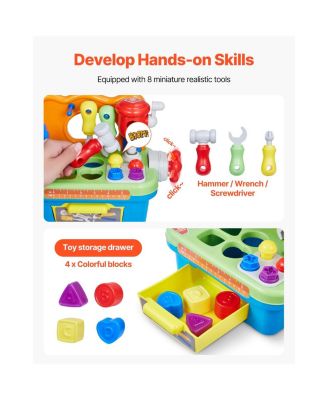 Musical Workbench Toy, Sounds & Lights, Musical Learning Workbench for Toddler Age 2 Years and Up