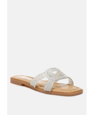 Women's Minople Rhinestones Embellished Flat
