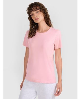 Women's regular plain T-shirt - pink