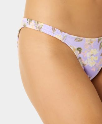 Women's Blooming Garden Bungee Strap Swim Bottoms