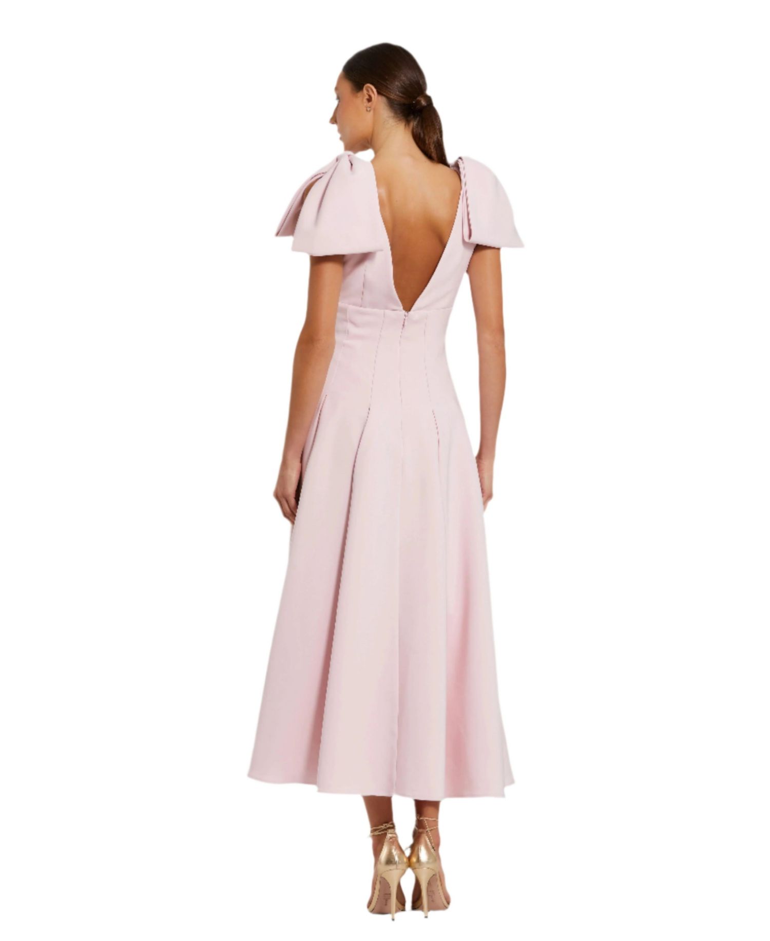 Women's Crepe A Line Midi Dress