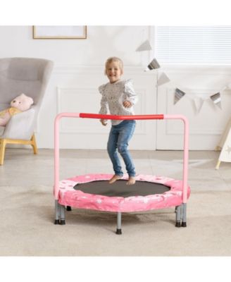  Kids Trampoline, 36", Foldable Indoor/Outdoor Mini Rebounder w/ Handle, for Ages 3+