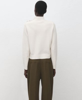 Women's Button Perkins-Neck Sweater