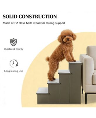 Small Dog Steps Pet Stairs for Bed and Sofa in Grey