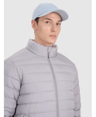 Men's jacket with synthetic filling - grey