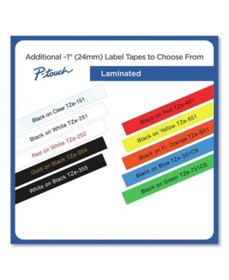 TZE751CS 0.94 in. x 26.2 ft. TZe Laminated Removable Label Tapes - Black on Green