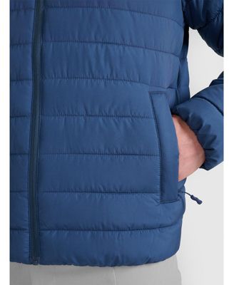 Men's down jacket with synthetic filling - navy
