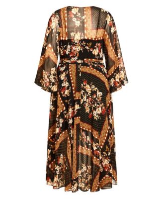 Women's Falling Floral Maxi Dress