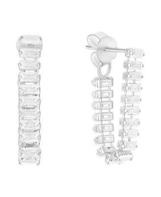 Crystal Drop Front/Back Post Earrings