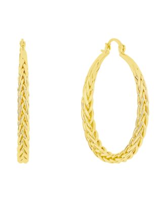 Braided Click Top Hoop Earrings